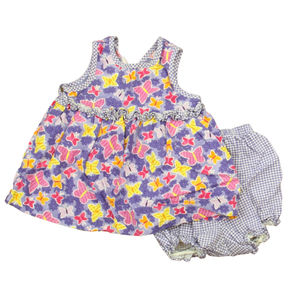 Bluberi Boulevard Girls Purple Butterflies Dress size: 12 Months